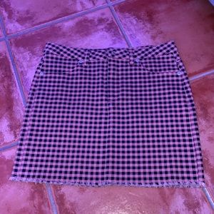 Pink and Black Plat Skirt